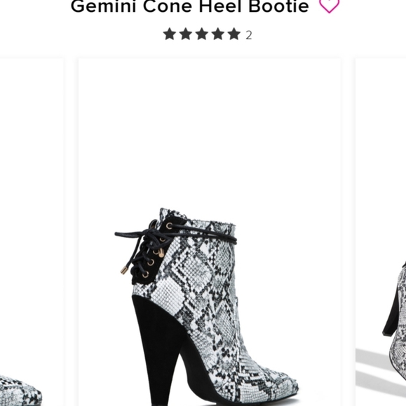 NEW Black and White Snake Bootie - Picture 4 of 5